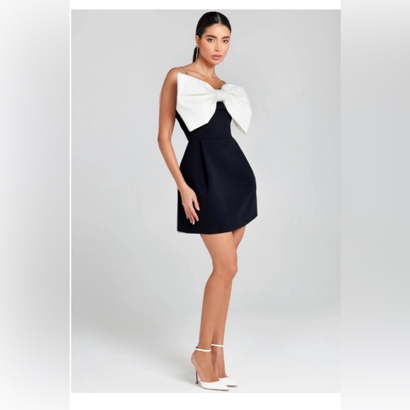 Nadine Merabi Bow Mini Dress SizeS/M $300 OBO - Picture 2 of 3
